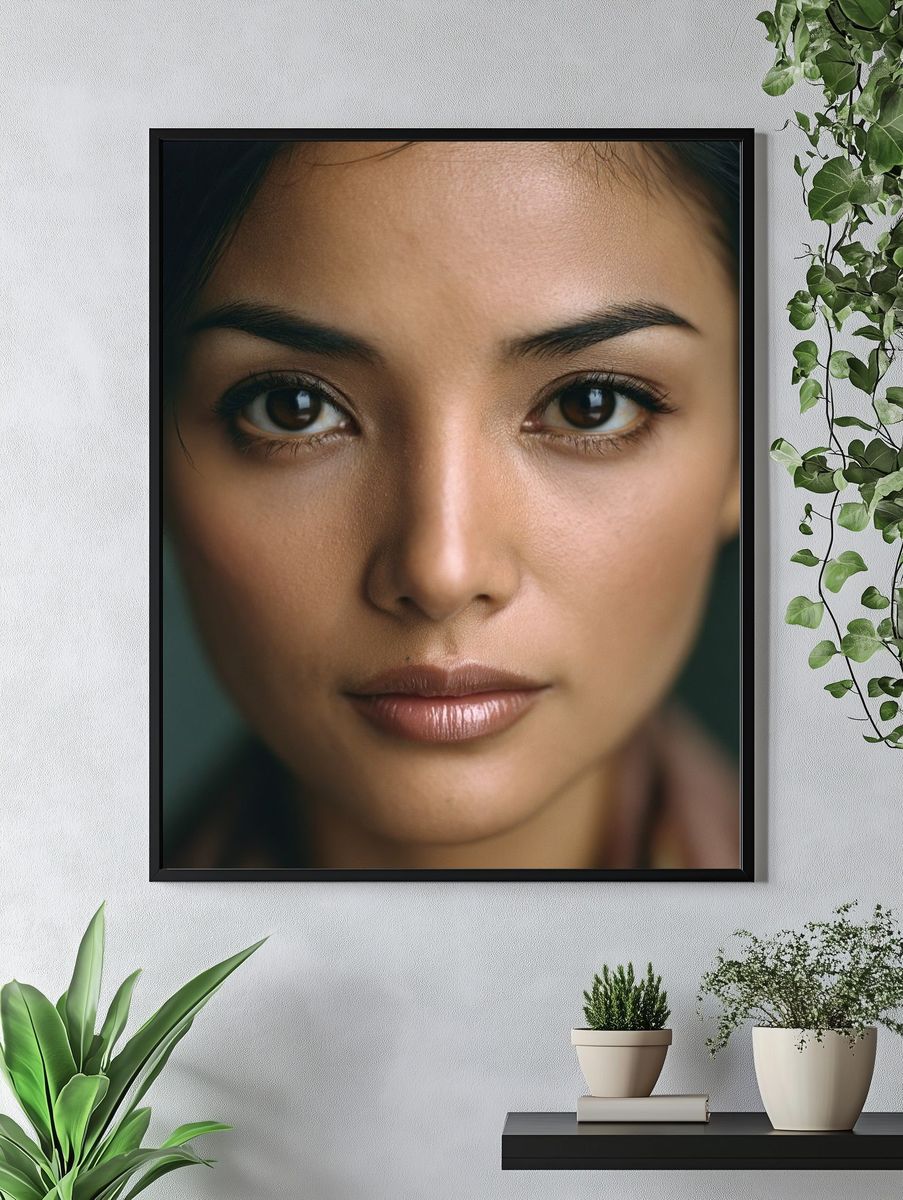 Intense Female Portrait Photography Poster. — room view 4