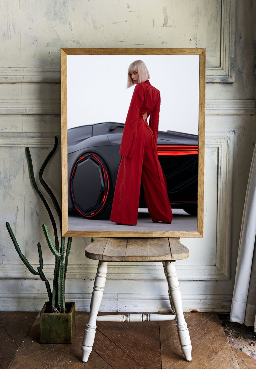 Futuristic Fashion Car Poster. room preview