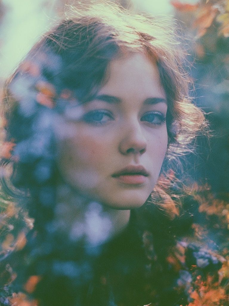 Dreamy Floral Portrait Photography Poster. poster detail