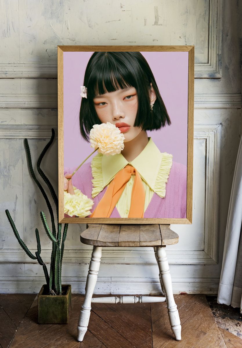 Pastel Fashion Portrait Poster. room preview
