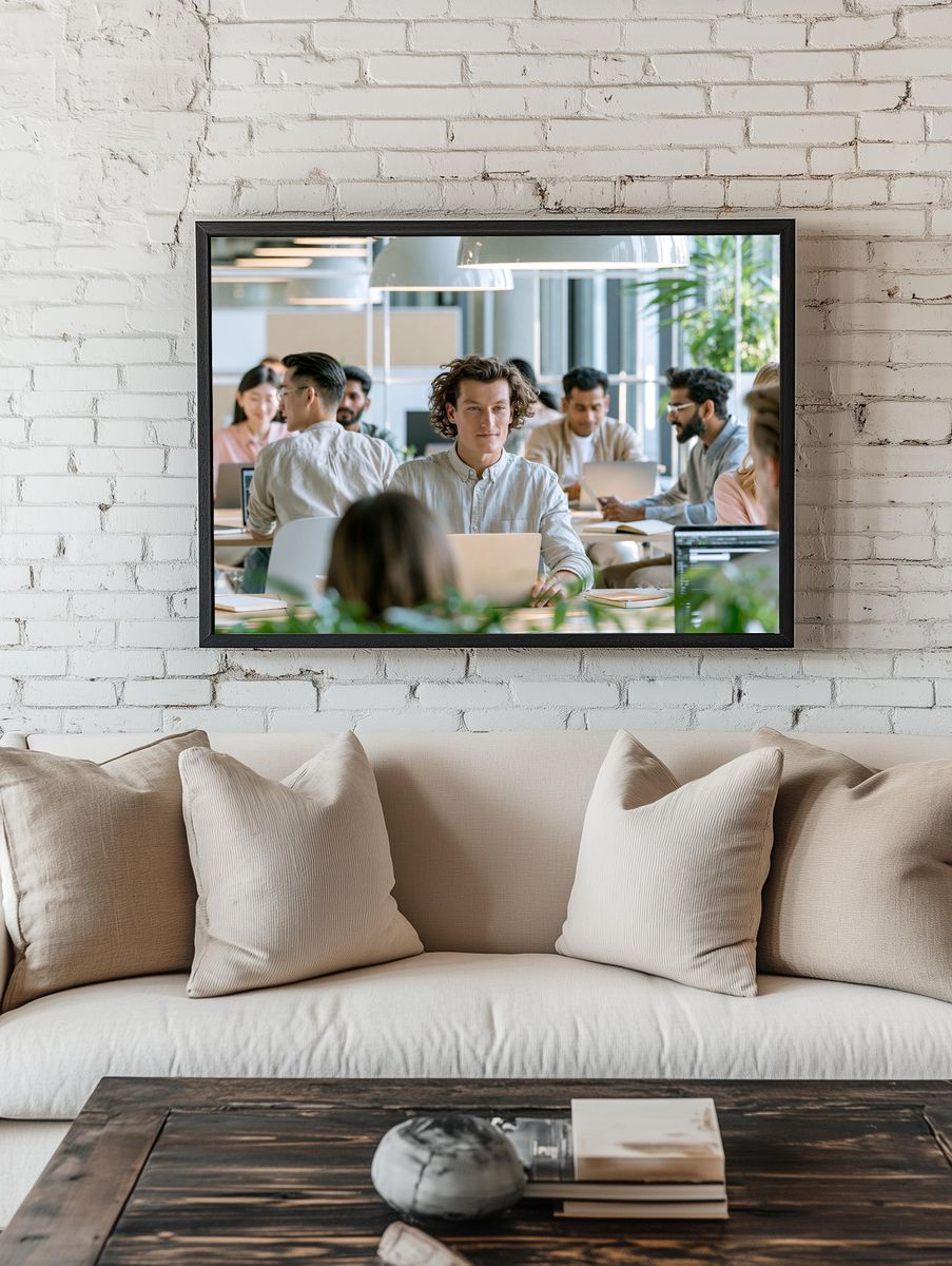 Modern Office Team Photography Poster. — room view 1