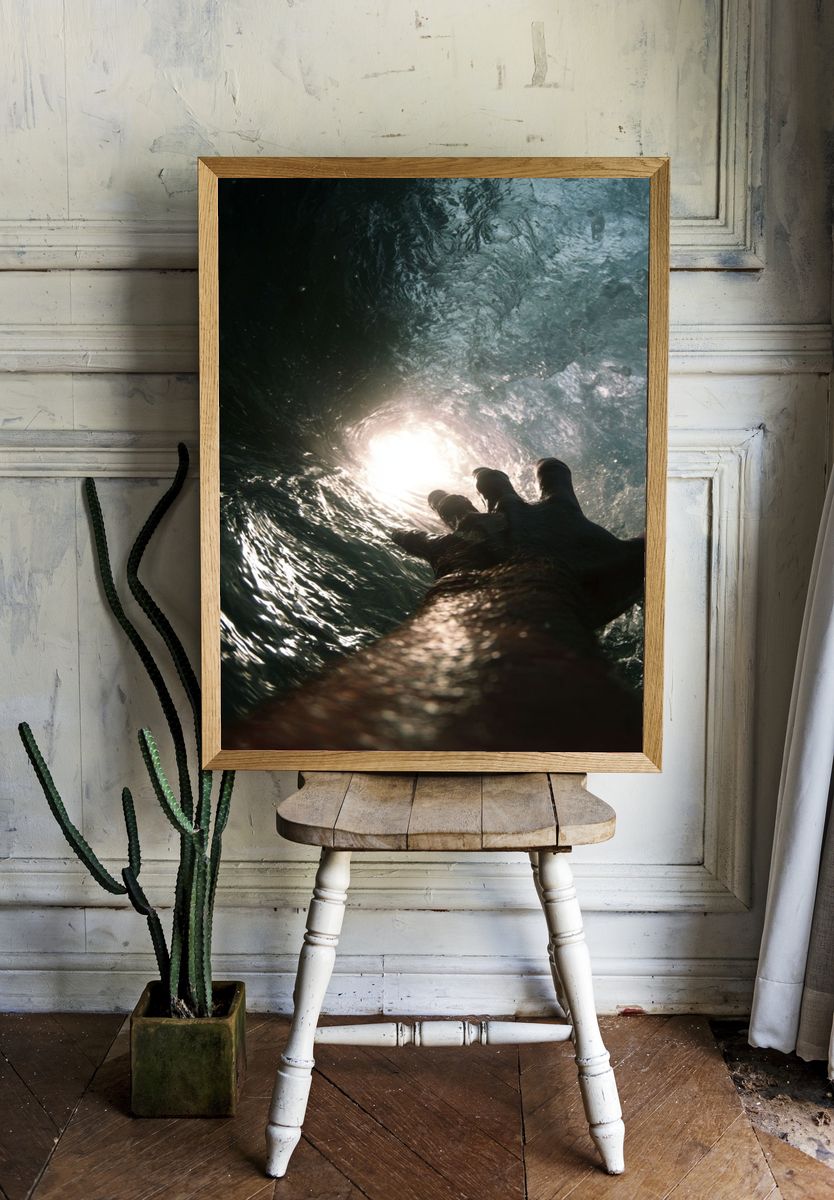 Inside the Wave Photography Poster. room preview