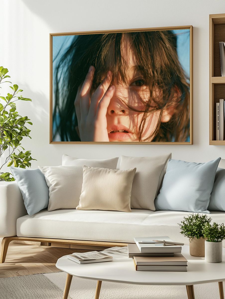 Windblown Portrait Photography Poster. — room view 2