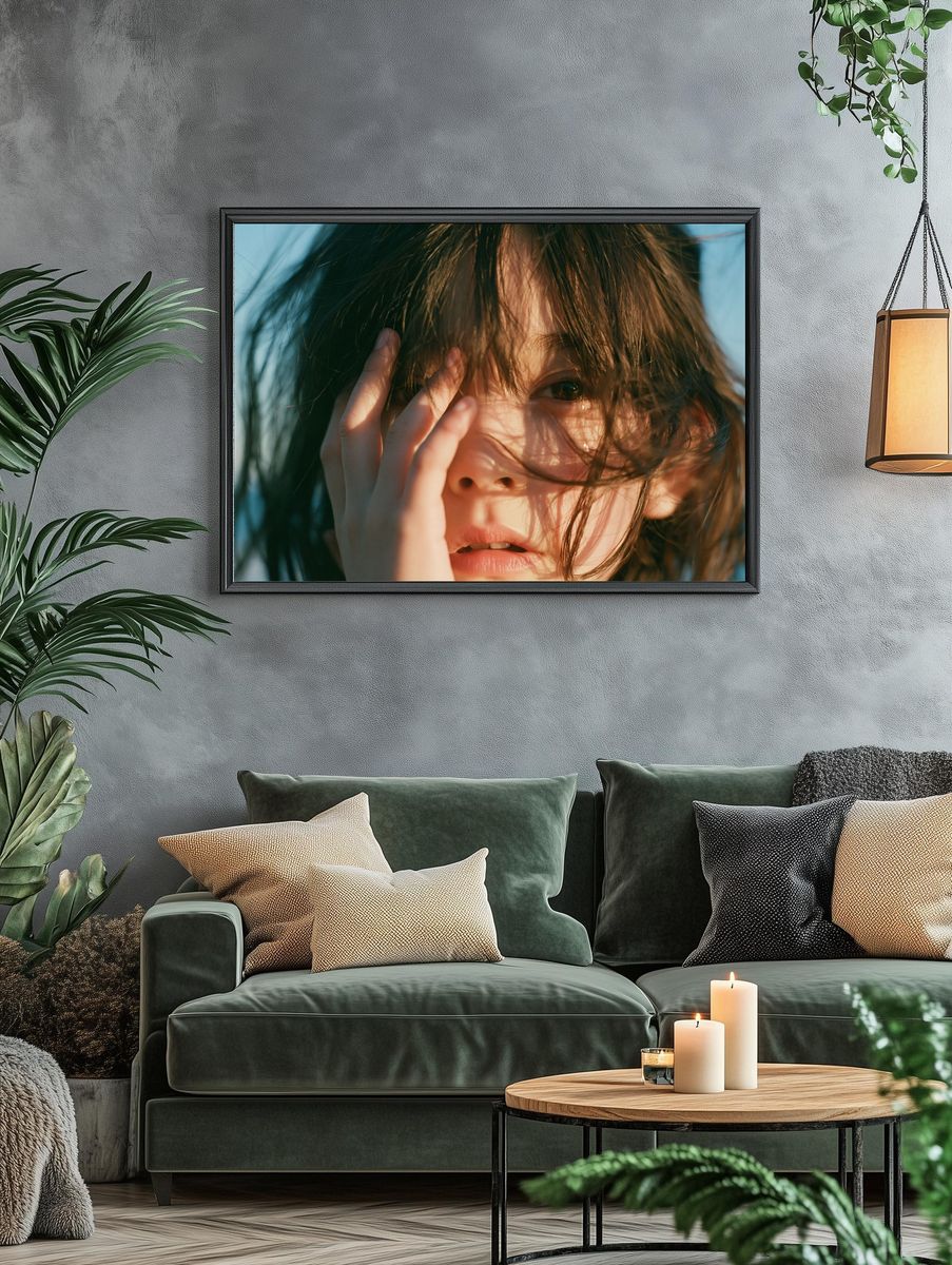 Windblown Portrait Photography Poster. — room view 4