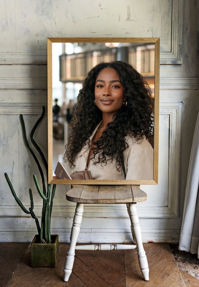 Elegant Woman Portrait Photography Poster. — room view 1