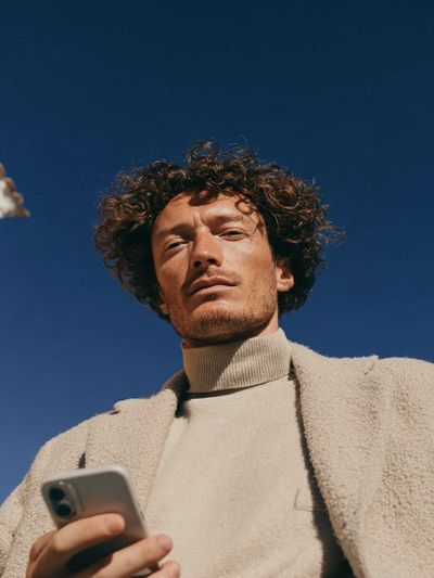 Curly Portrait Street Photography Poster. poster print