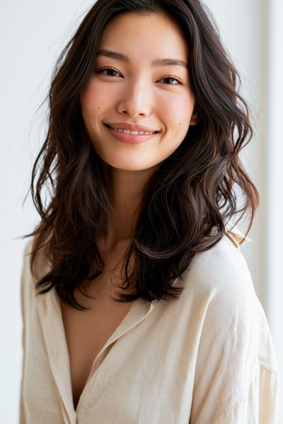 Smiling Woman Portrait Print.