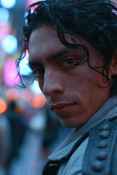 Neon Street Portrait Poster.