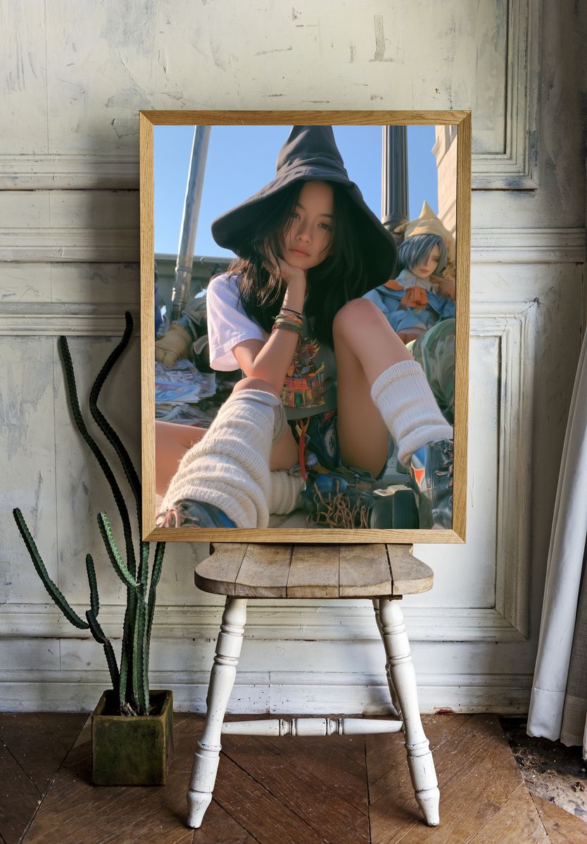 Witch Hat Portrait Photography Poster. room preview