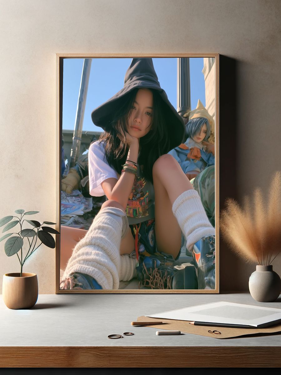Witch Hat Portrait Photography Poster. — room view 2