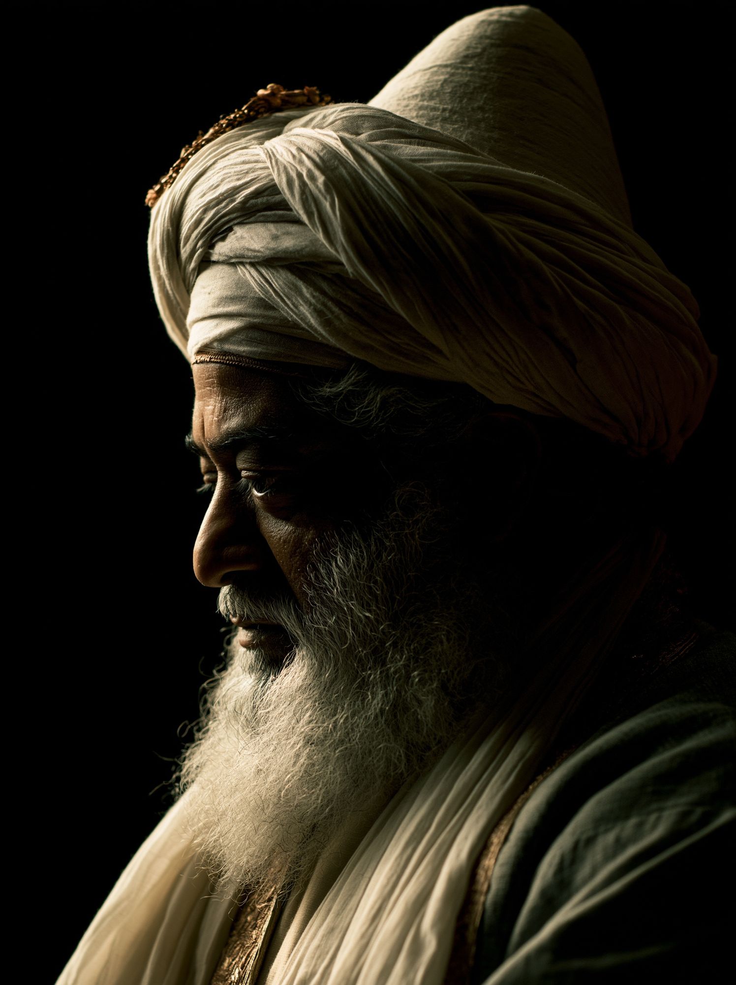 Turbaned Elder Portrait Print. poster — photography art