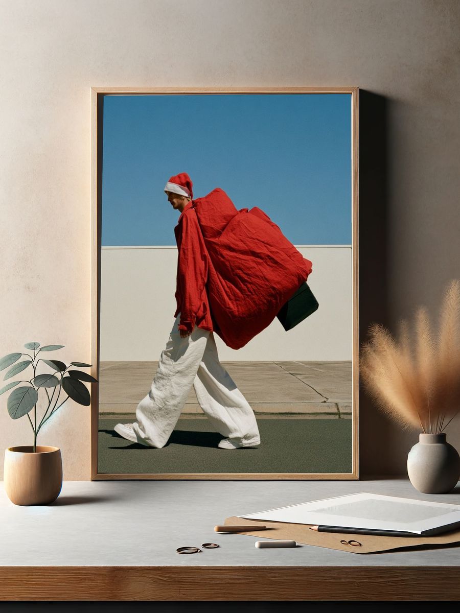 Santa Street Fashion Poster. — room view 2
