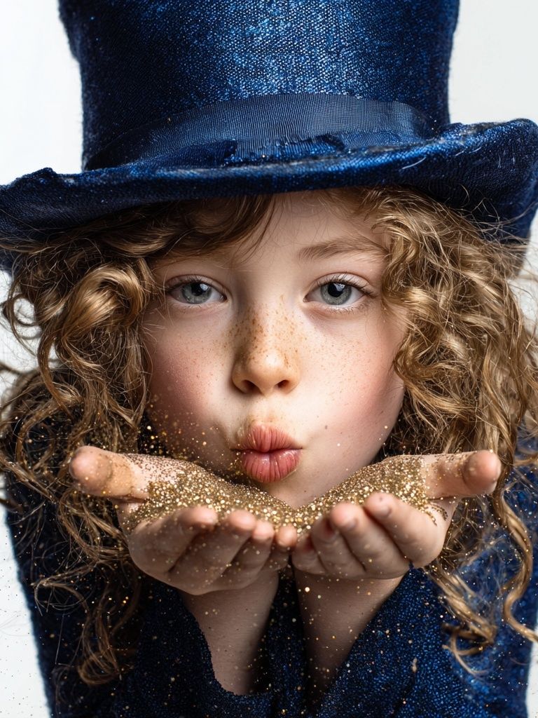 Sparkling Child Portrait Poster. poster detail