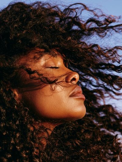 Windblown Portrait Photography Poster.