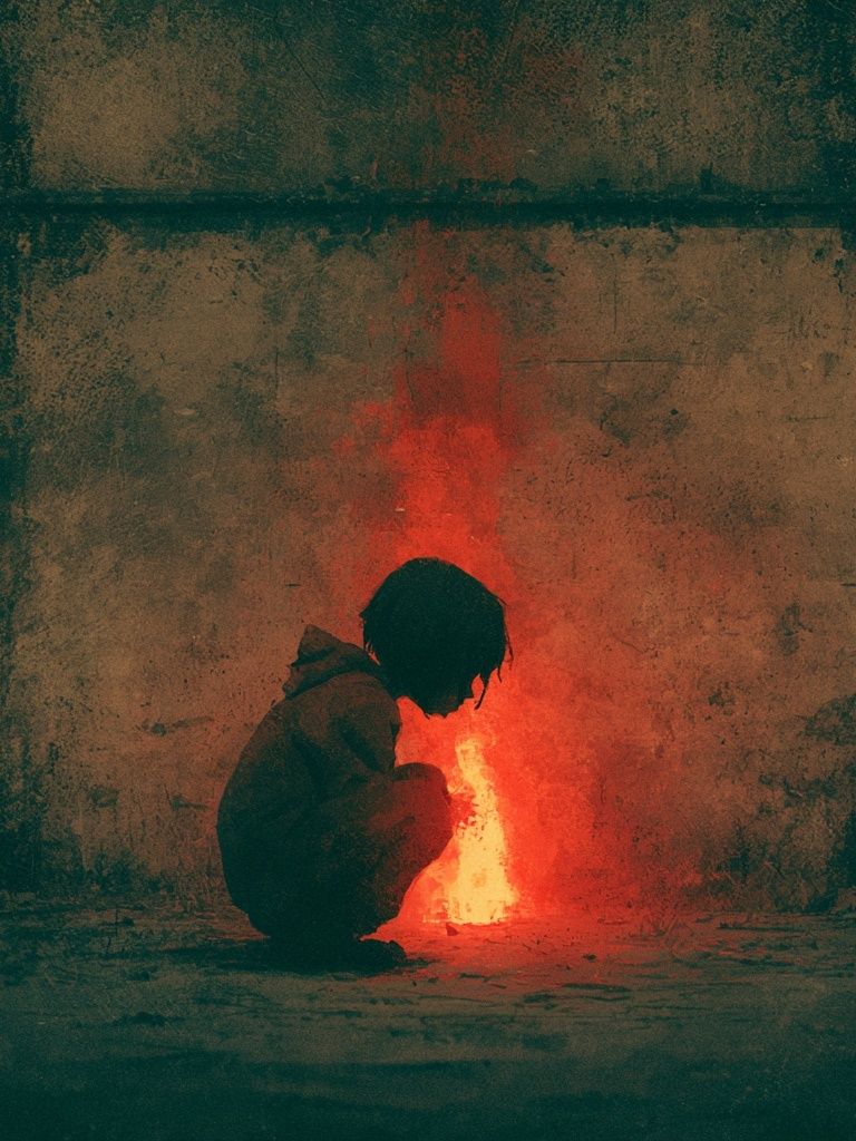 Child by Firelight Photography Poster. poster detail