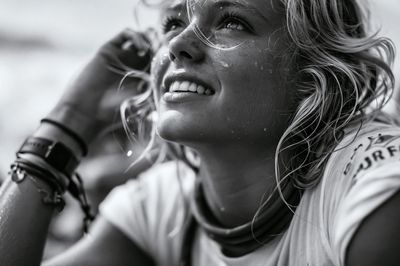 Surf Portrait Black-White Poster.