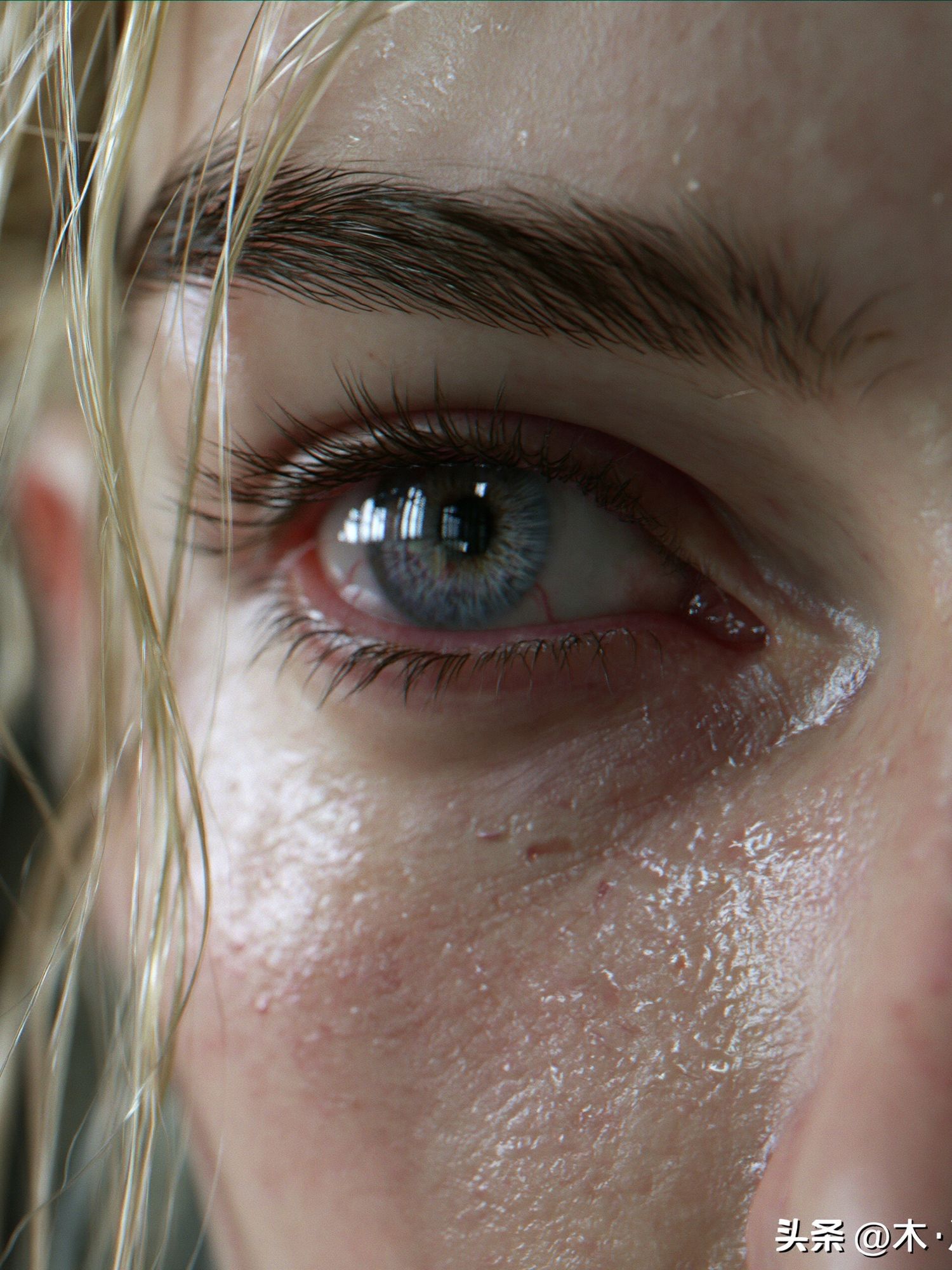 Intense Blue Eye Portrait Poster. poster — photography art