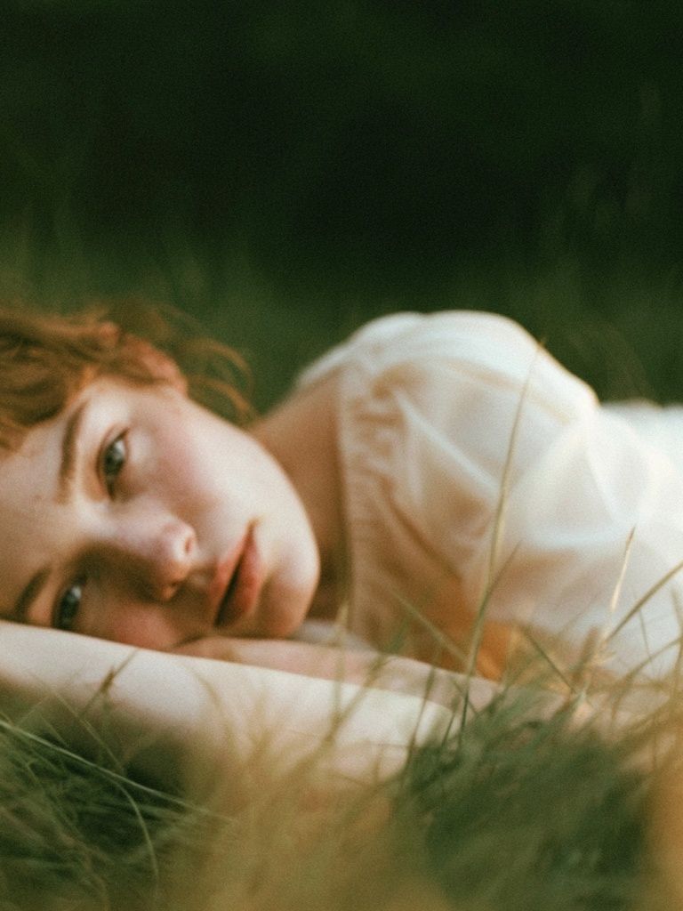Dreamy Meadow Portrait Print. poster detail