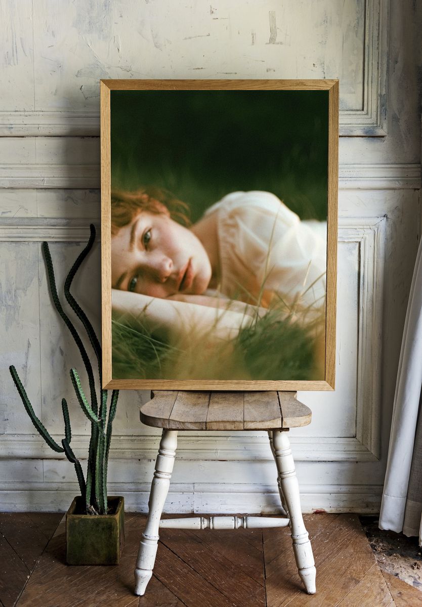 Dreamy Meadow Portrait Print. room preview