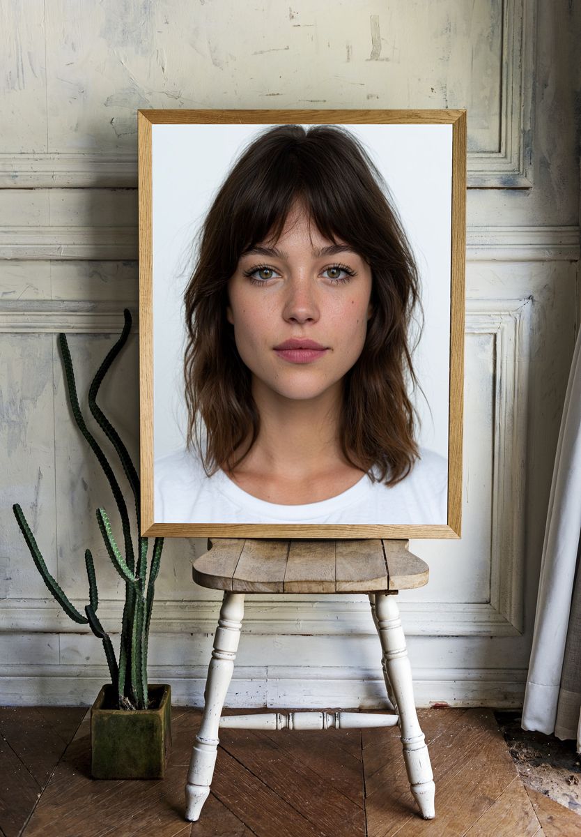 Minimalist Female Portrait Print. — room view 1