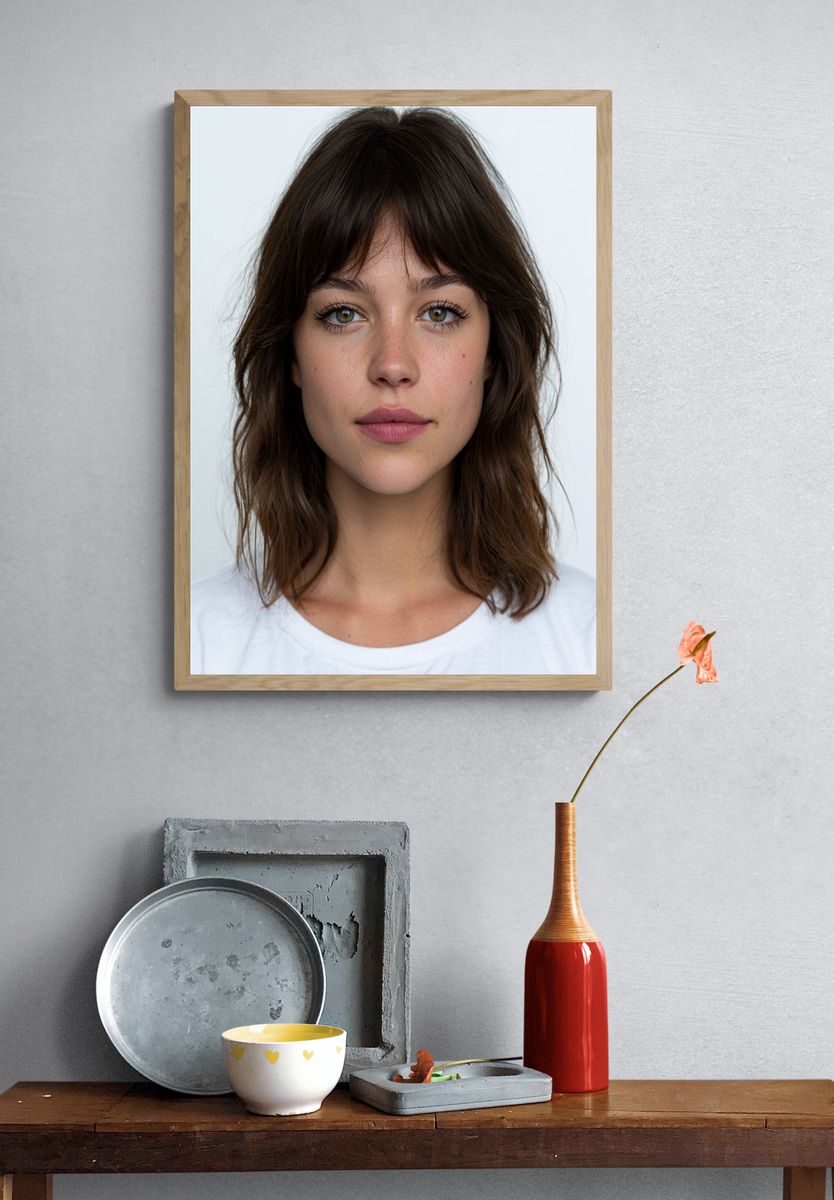 Minimalist Female Portrait Print. — room view 3