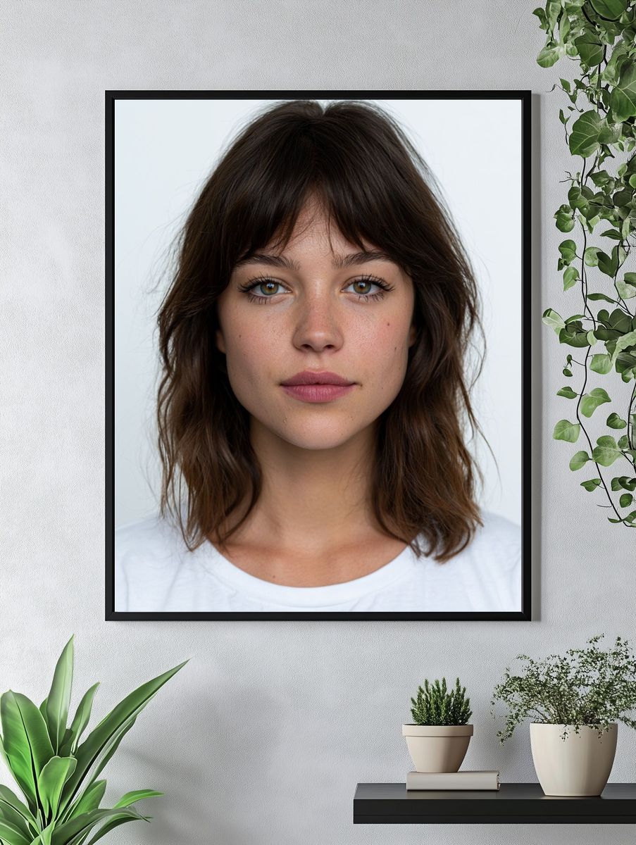 Minimalist Female Portrait Print. — room view 4