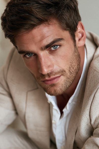 Elegant Male Portrait Photography Poster. poster