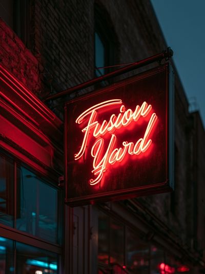 Fusion Yard Neon Sign Poster. poster