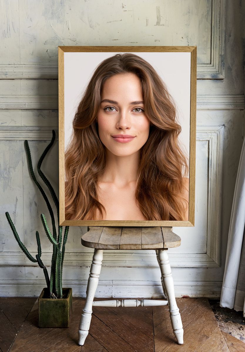 Elegant Woman Portrait Print. — room view 1