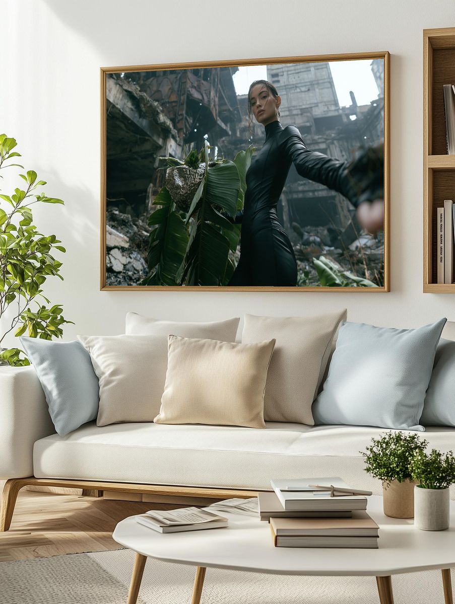 Futuristic Fashion Portrait Print. — room view 2