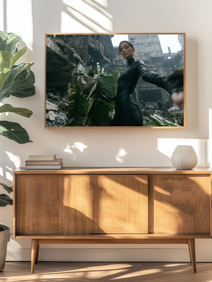 Futuristic Fashion Portrait Print. — room view 3