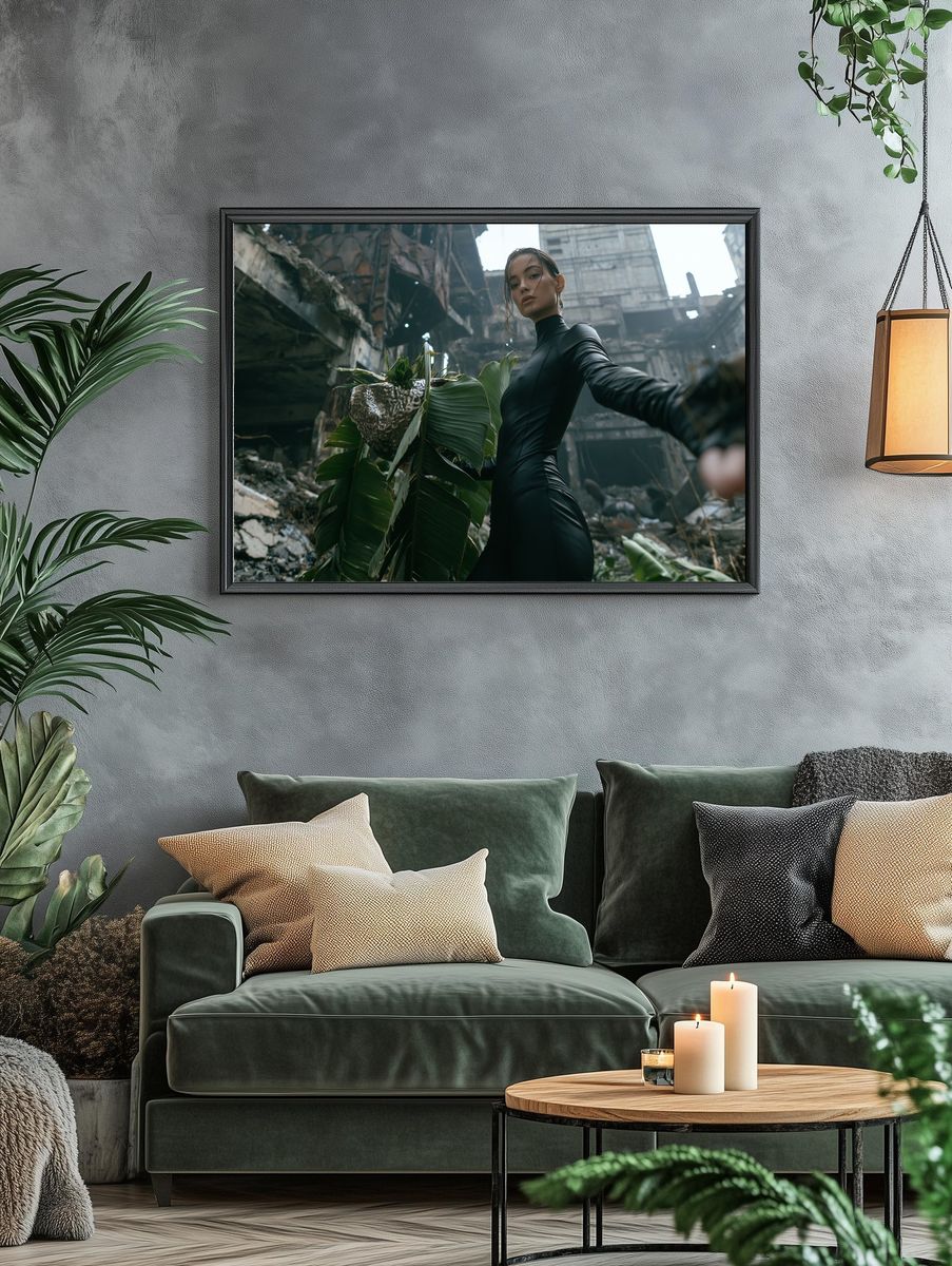 Futuristic Fashion Portrait Print. — room view 4