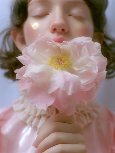 Dreamy Floral Portrait Print. poster print
