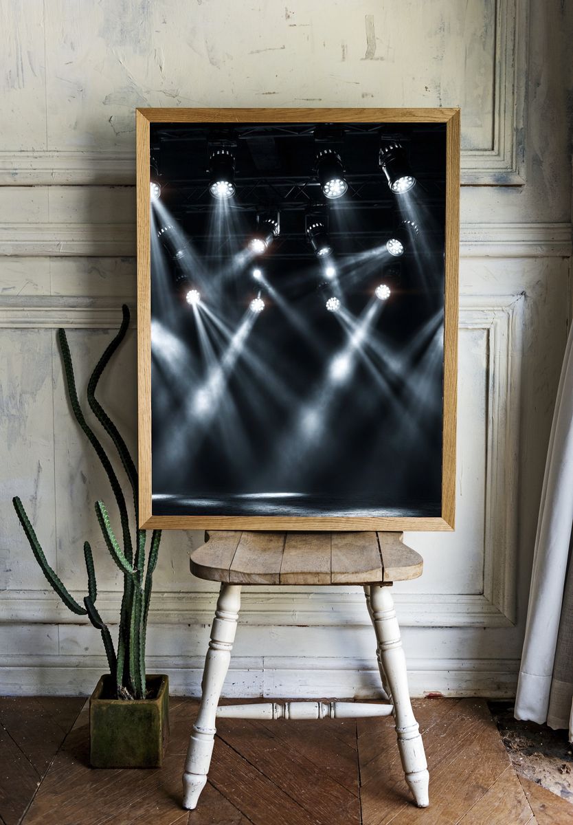 Stage Spotlights Photography Poster. — room view 1
