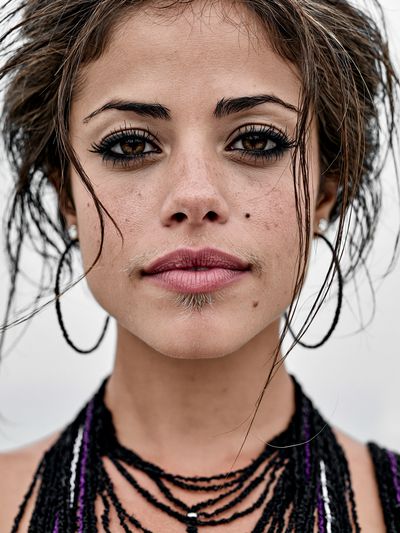 Expressive Woman Portrait Poster. poster