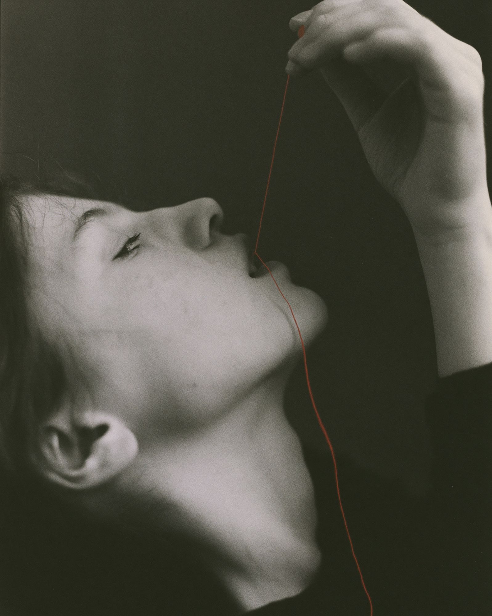 Red Thread Portrait Photography Poster. poster — photography art