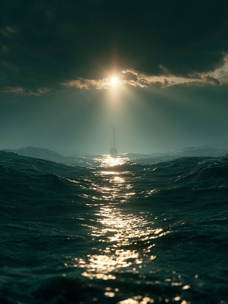 Stormy Sea Horizon Photography Poster. poster — photography art