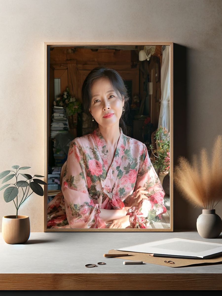 Floral Portrait Photography Poster. — room view 2