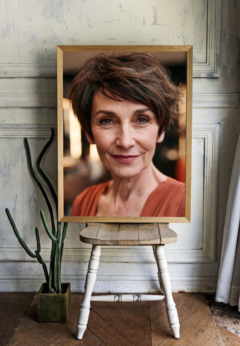 Elegant Woman Portrait Poster. — room view 1