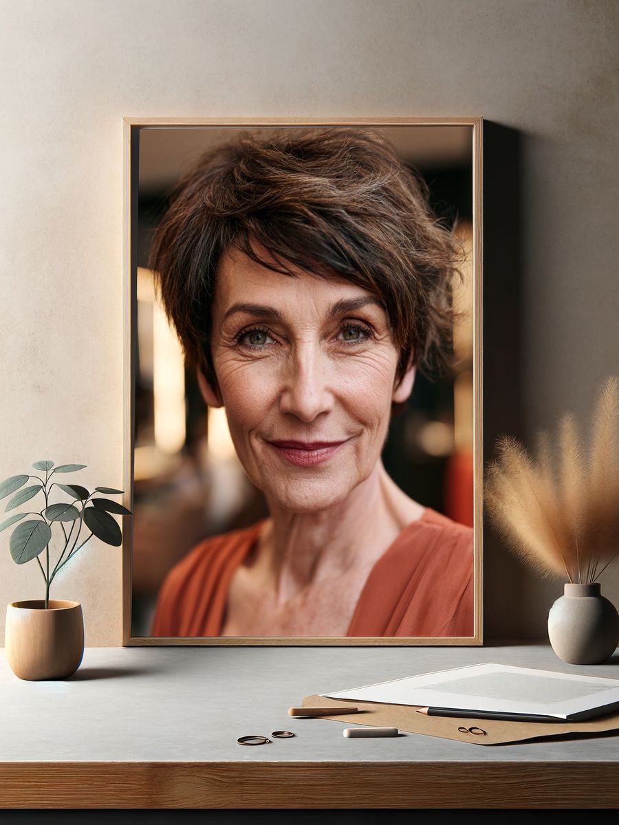 Elegant Woman Portrait Poster. — room view 2