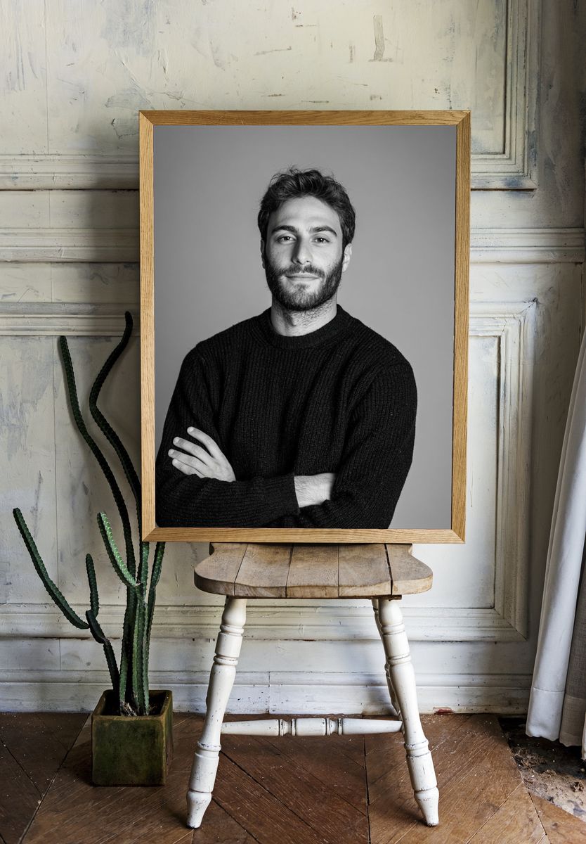 Bearded Man Portrait Photography Poster. room preview