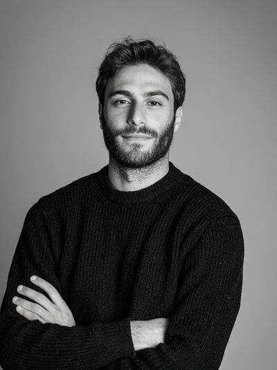 Bearded Man Portrait Photography Poster. poster