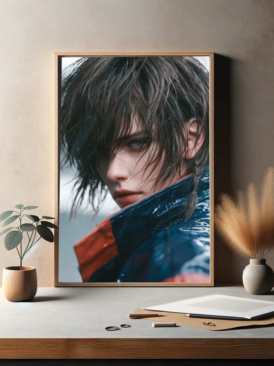Moody Portrait Photography Poster. — room view 2