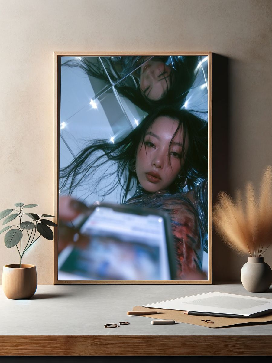Mirror Selfie Portrait Poster. — room view 2