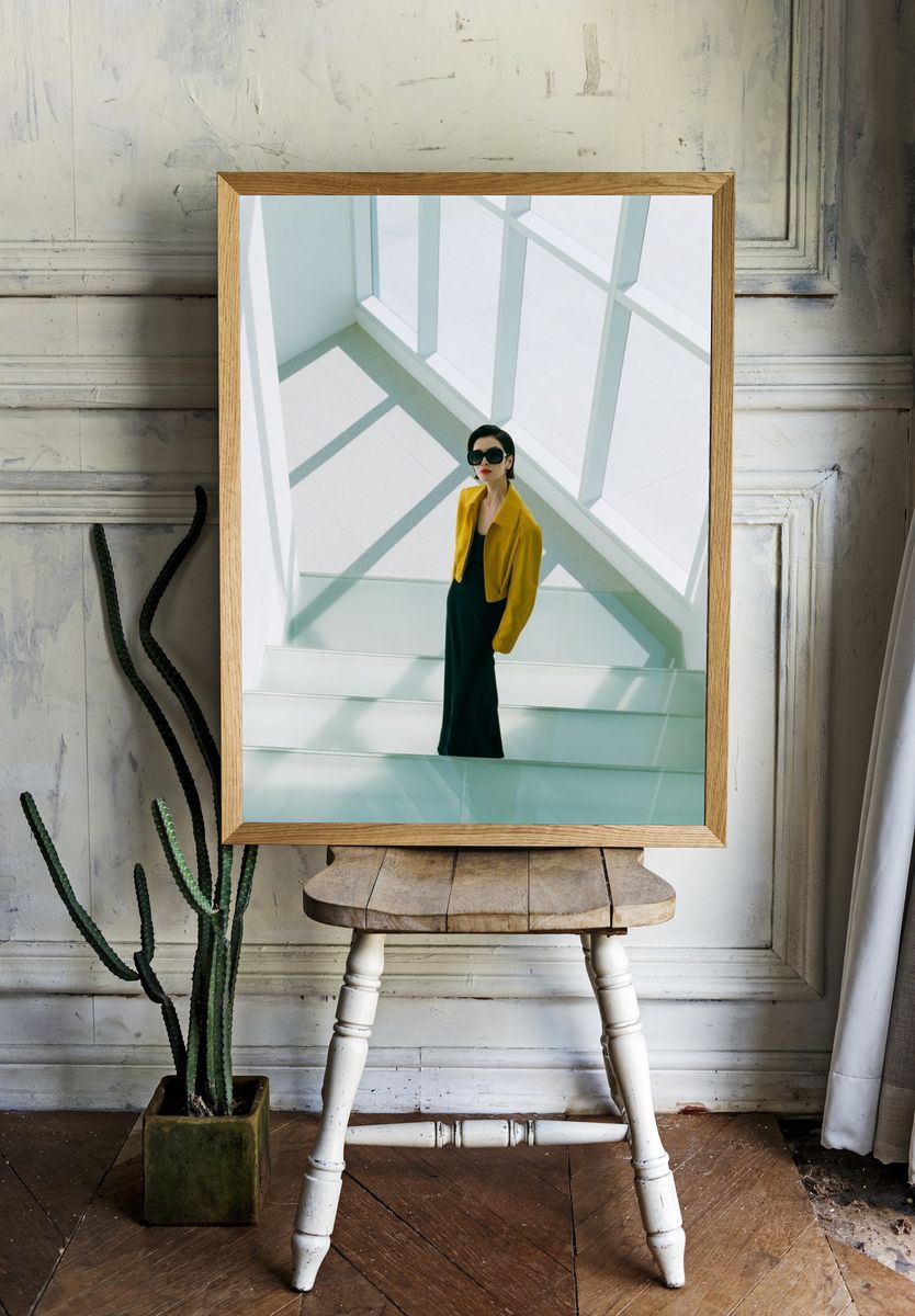 Modern Fashion Staircase Photography Poster. room preview