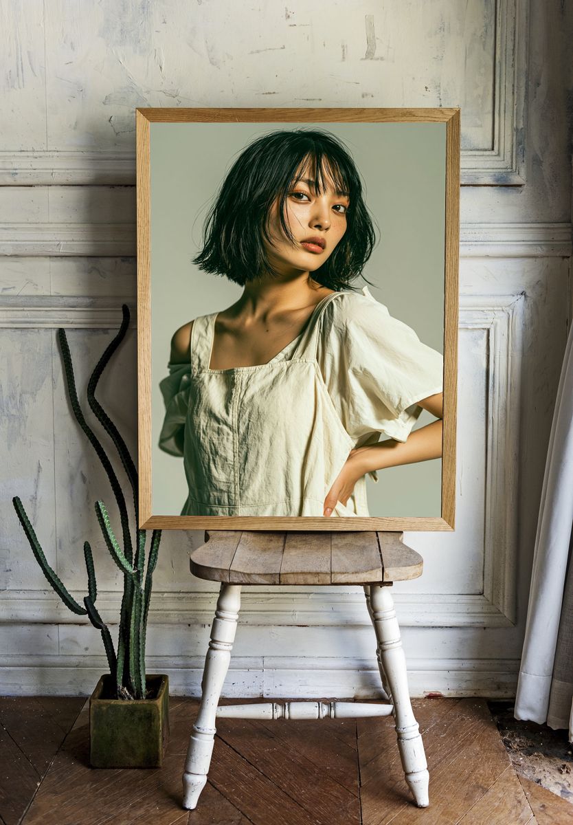Minimalist Portrait Fashion Poster. — room view 1