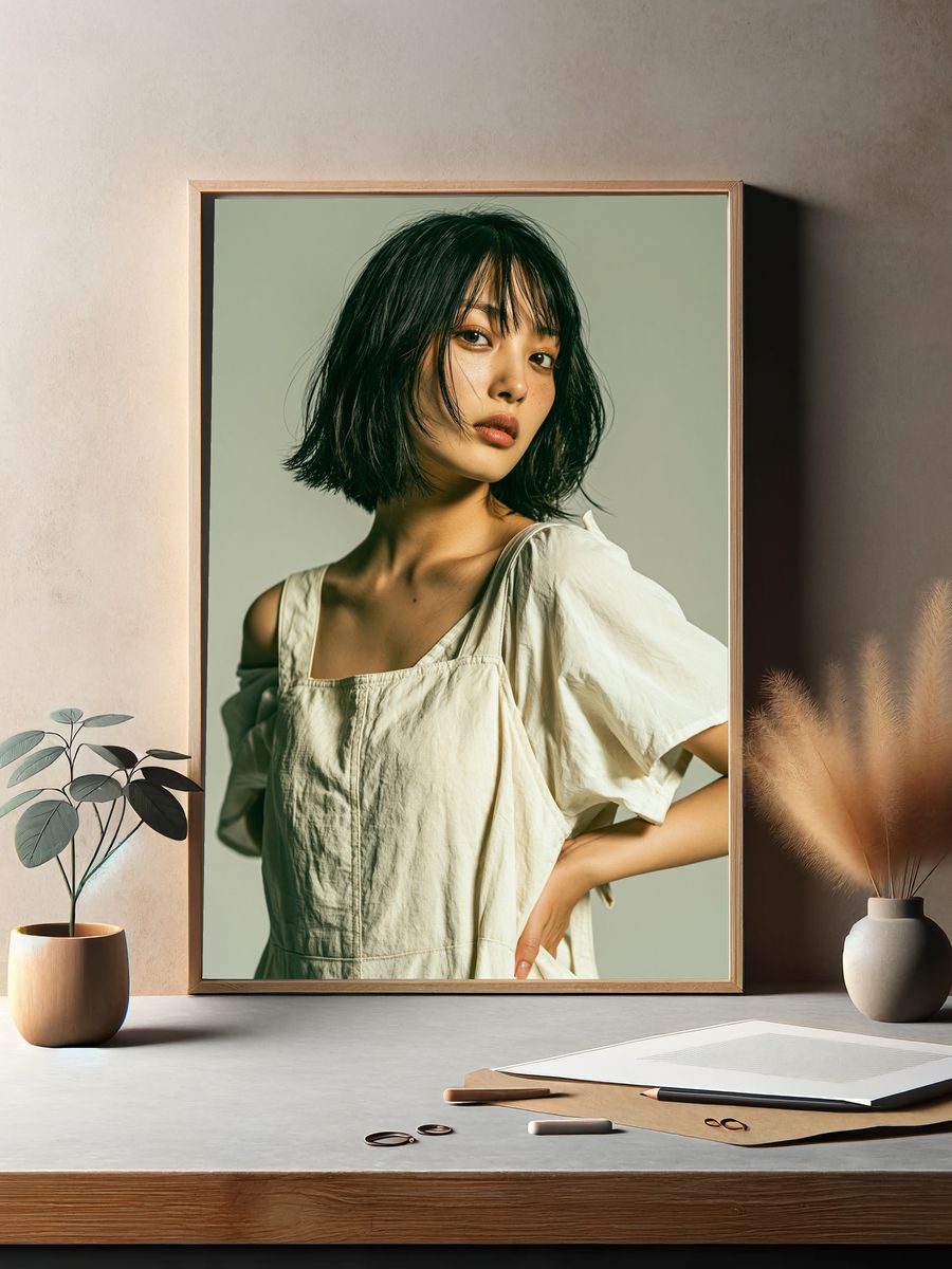 Minimalist Portrait Fashion Poster. — room view 2
