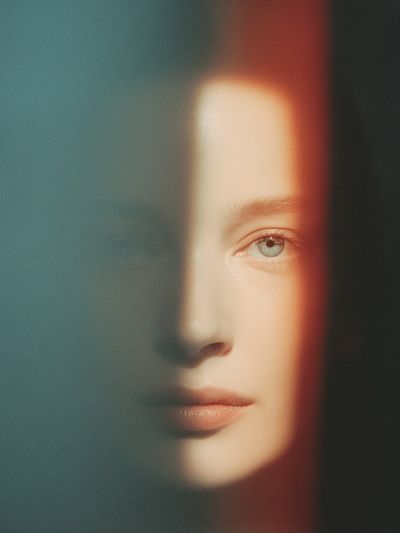 Half-Lit Portrait Photography Poster. poster print