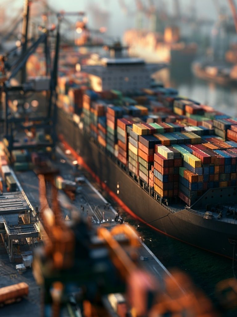 Container Ship Port Photography Poster. poster — photography art