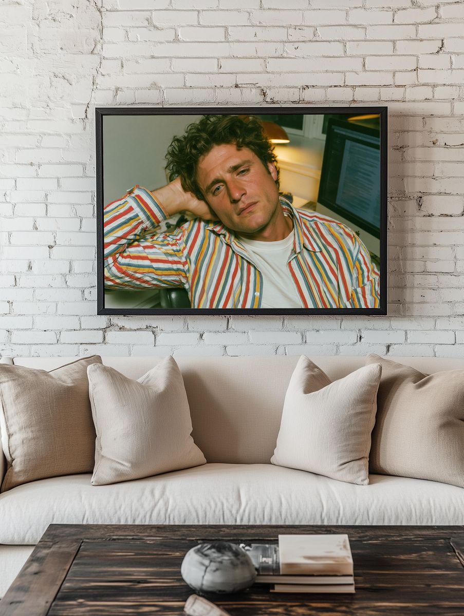 Thoughtful Man Portrait Photography Poster. room preview